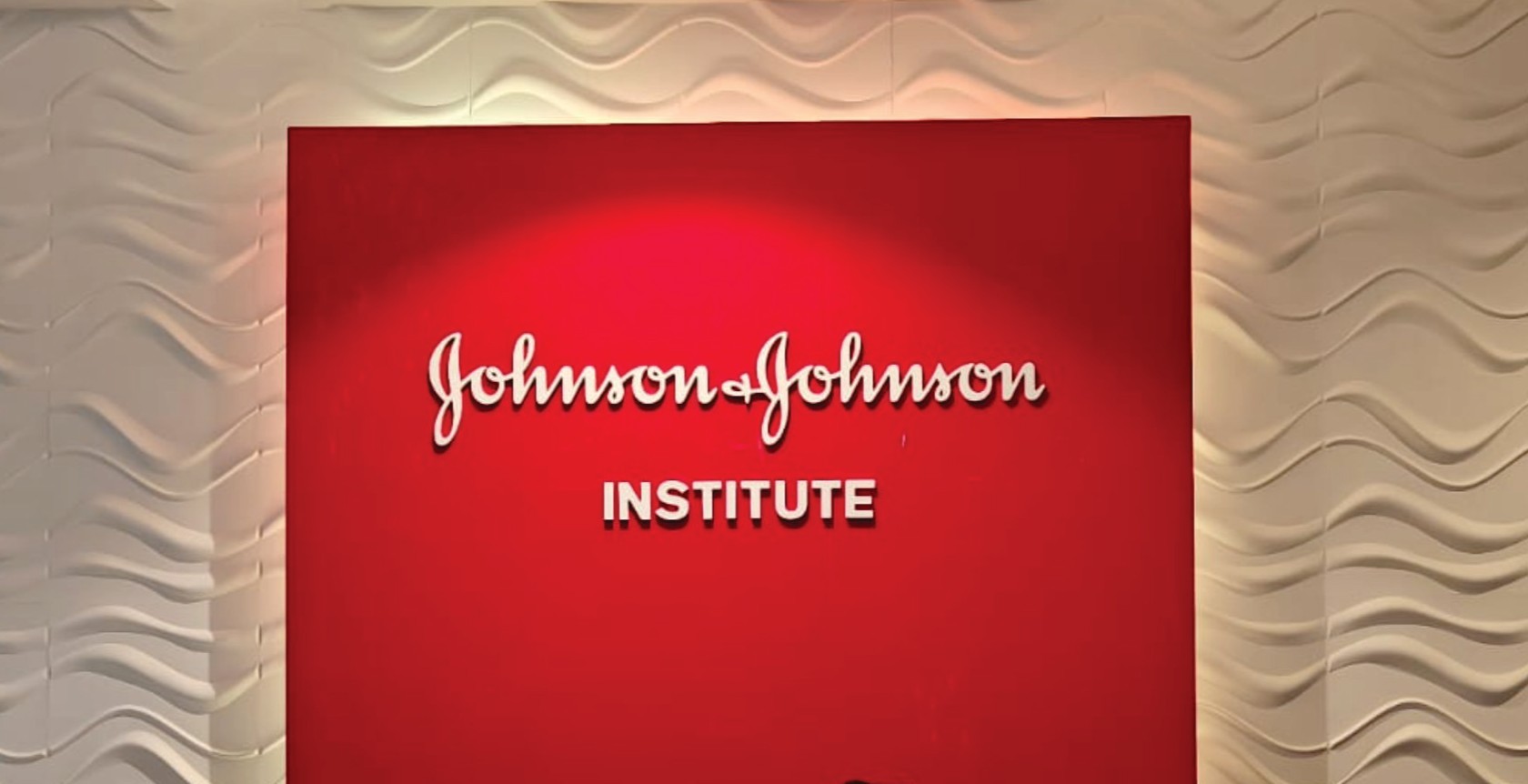 Johnson & Johnson Institute lobby lettering